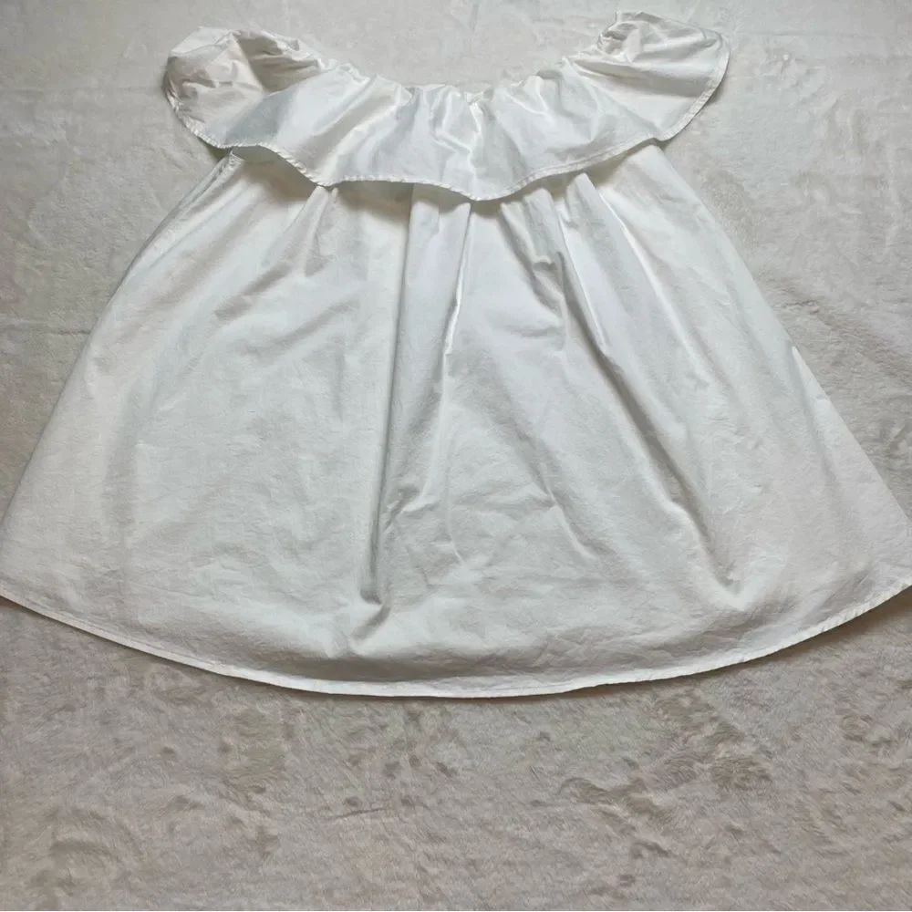 Hatch White Sleeveless Ruffled Elastic Neck Maternity Top Size OS